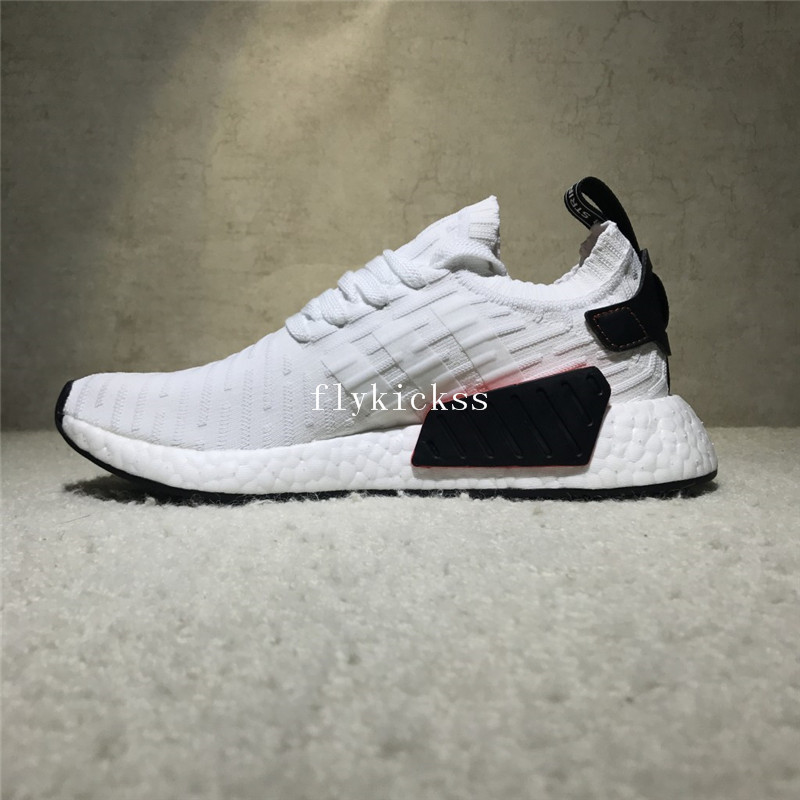 Real Boost Adidas NMD R2 Primeknit White